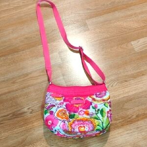 VERA Bradley Floral Pink Crossbody Bag